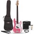 LA Bass Guitar Pink 15W Bass Amp Pack - Image 3
