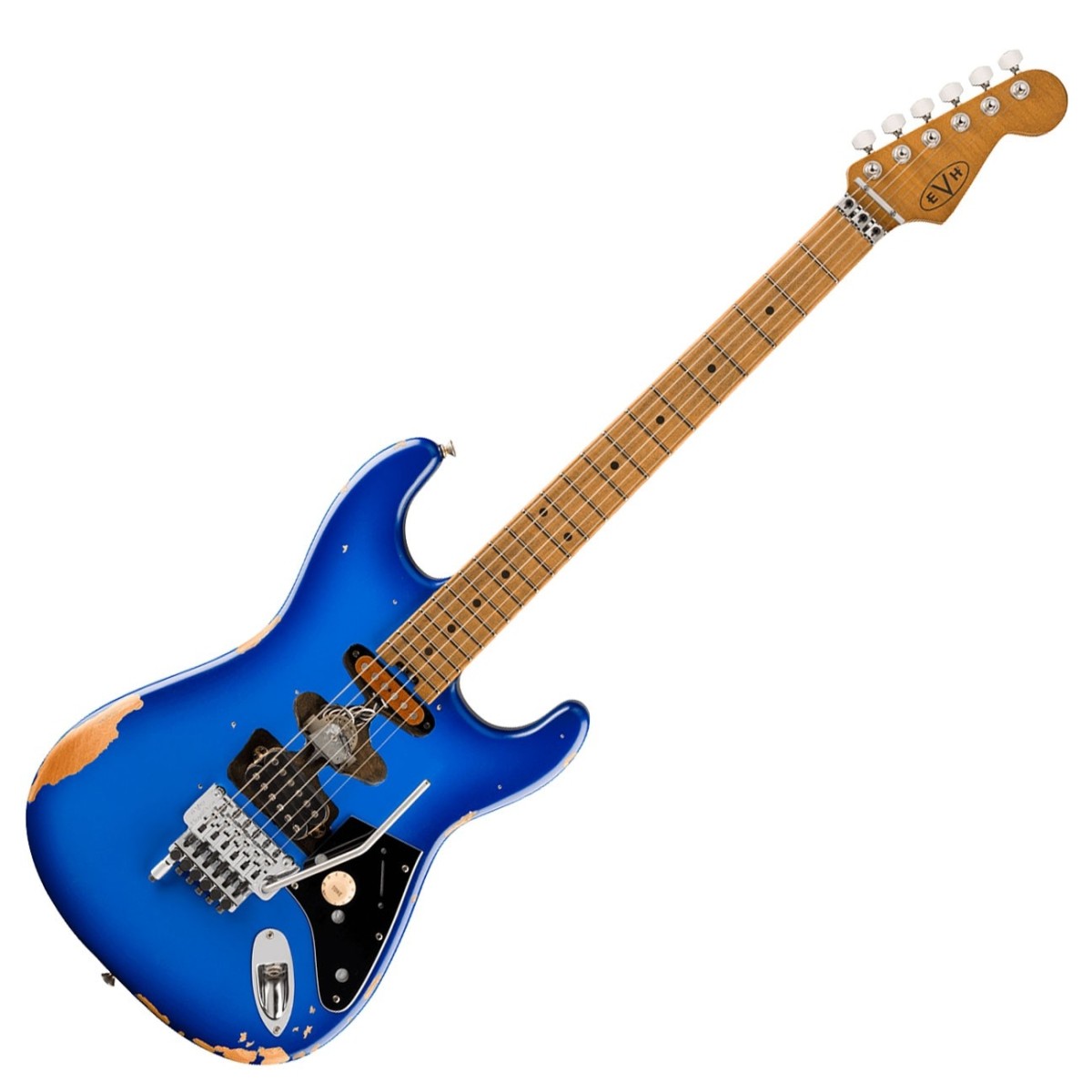 EVH Limited Edition Frankenstein Relic Series Maple Fingerboard Blueburst - Image 2