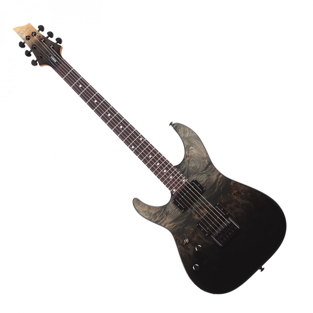 Schecter C-1 Standard Burl Left Handed Black Fade Burst - Image 2