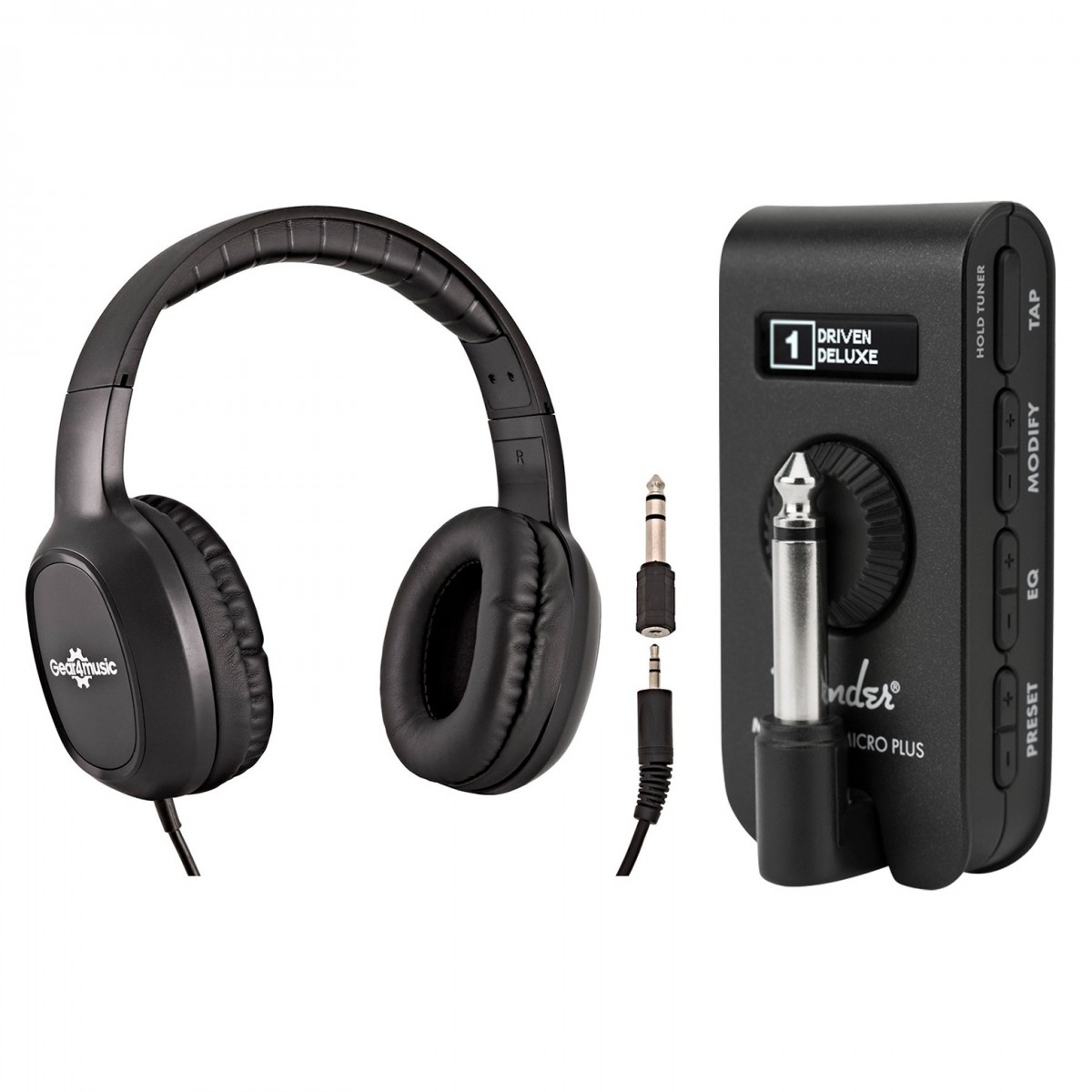 Fender Mustang Micro Plus and HP-210 Stereo Headphones - Image 2