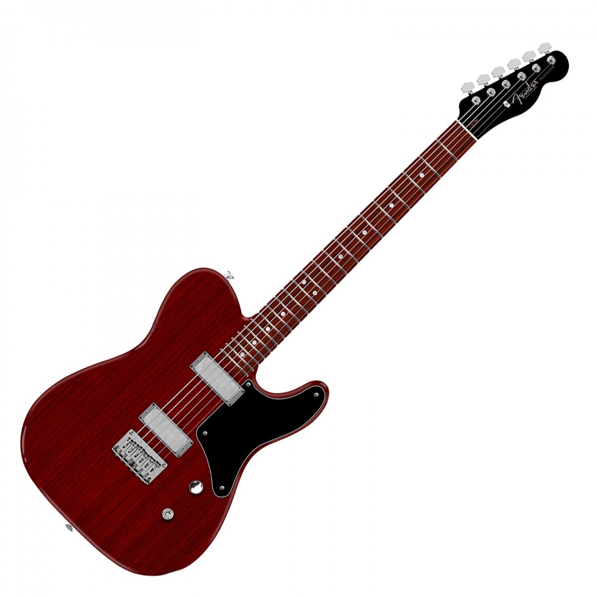 Fender American Professional II Mahogany Collection Cabronita Telecaster RW Crimson Transparent - Image 2