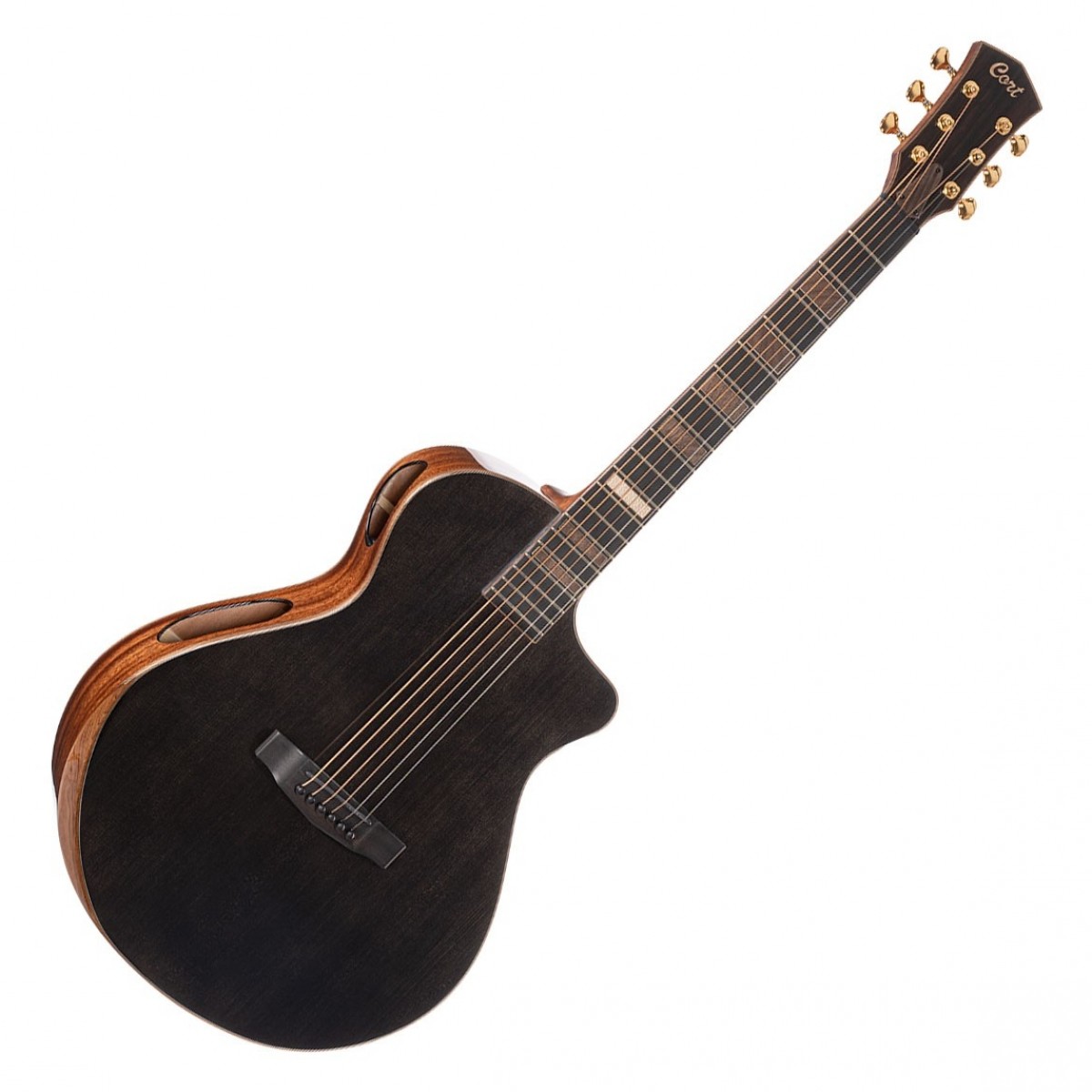Cort Masterpiece Modern Black Electro Acoustic Trans Black Gloss - Image 2