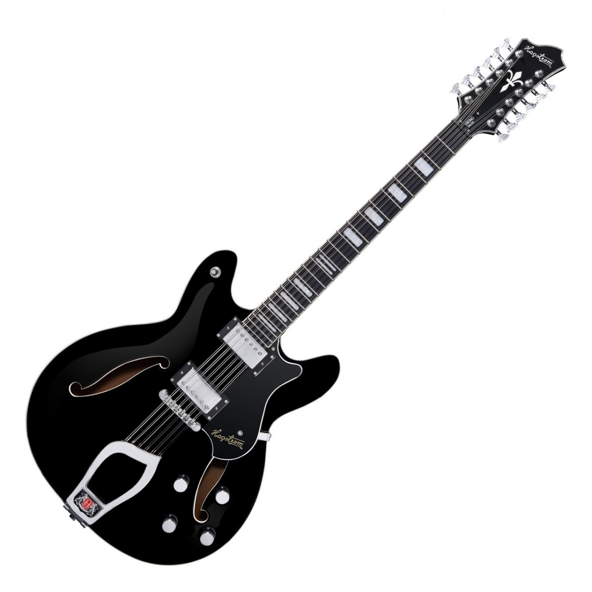 Hagstrom Viking Deluxe 12-String Gloss Black - Image 2
