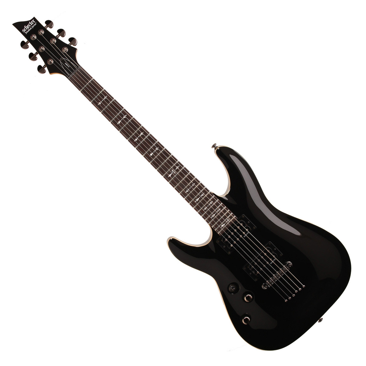 Schecter Omen-6 Left Handed Electric Guitar Black - Image 2