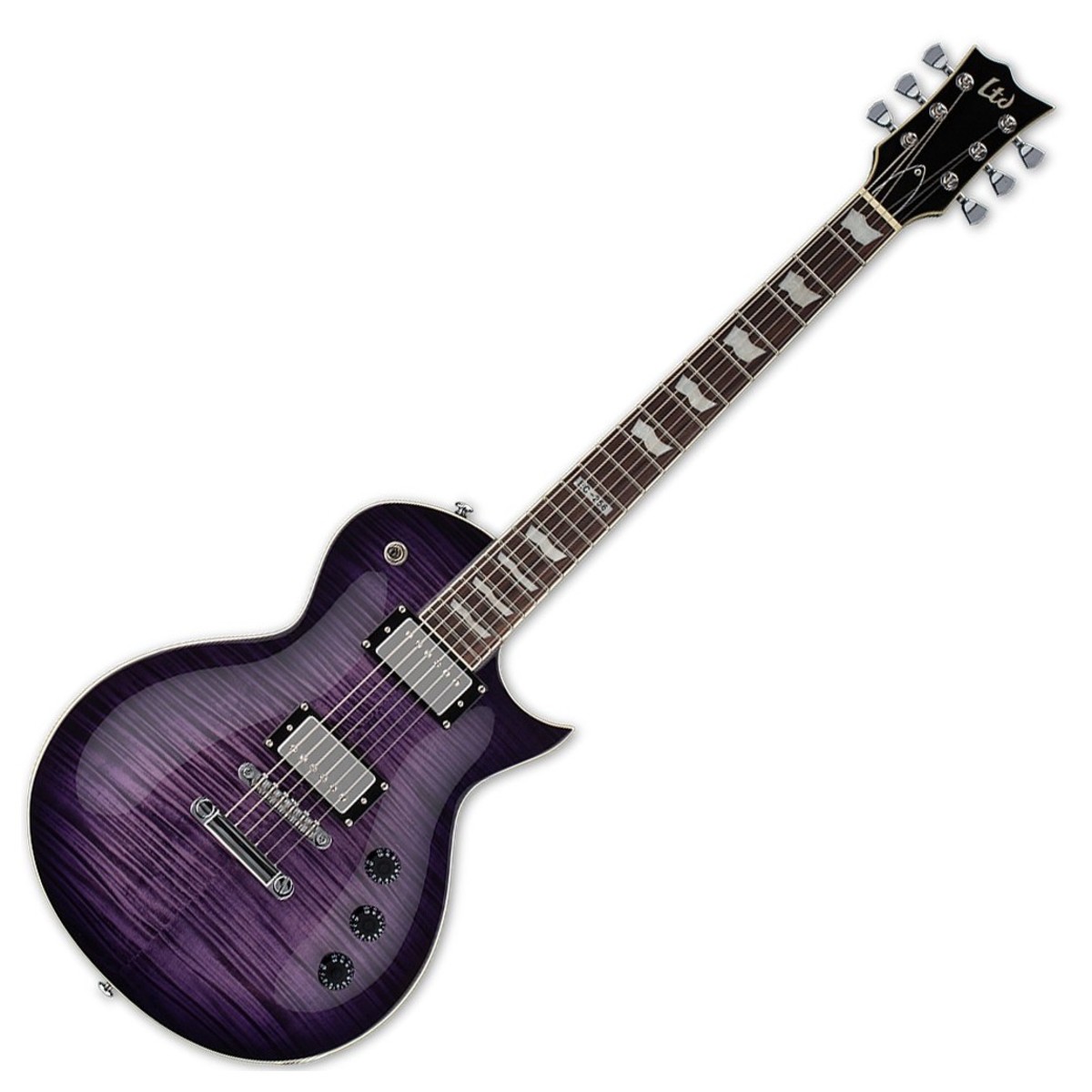 ESP LTD EC-256FM Electric Guitar See Thru Purple Sunburst - Image 2