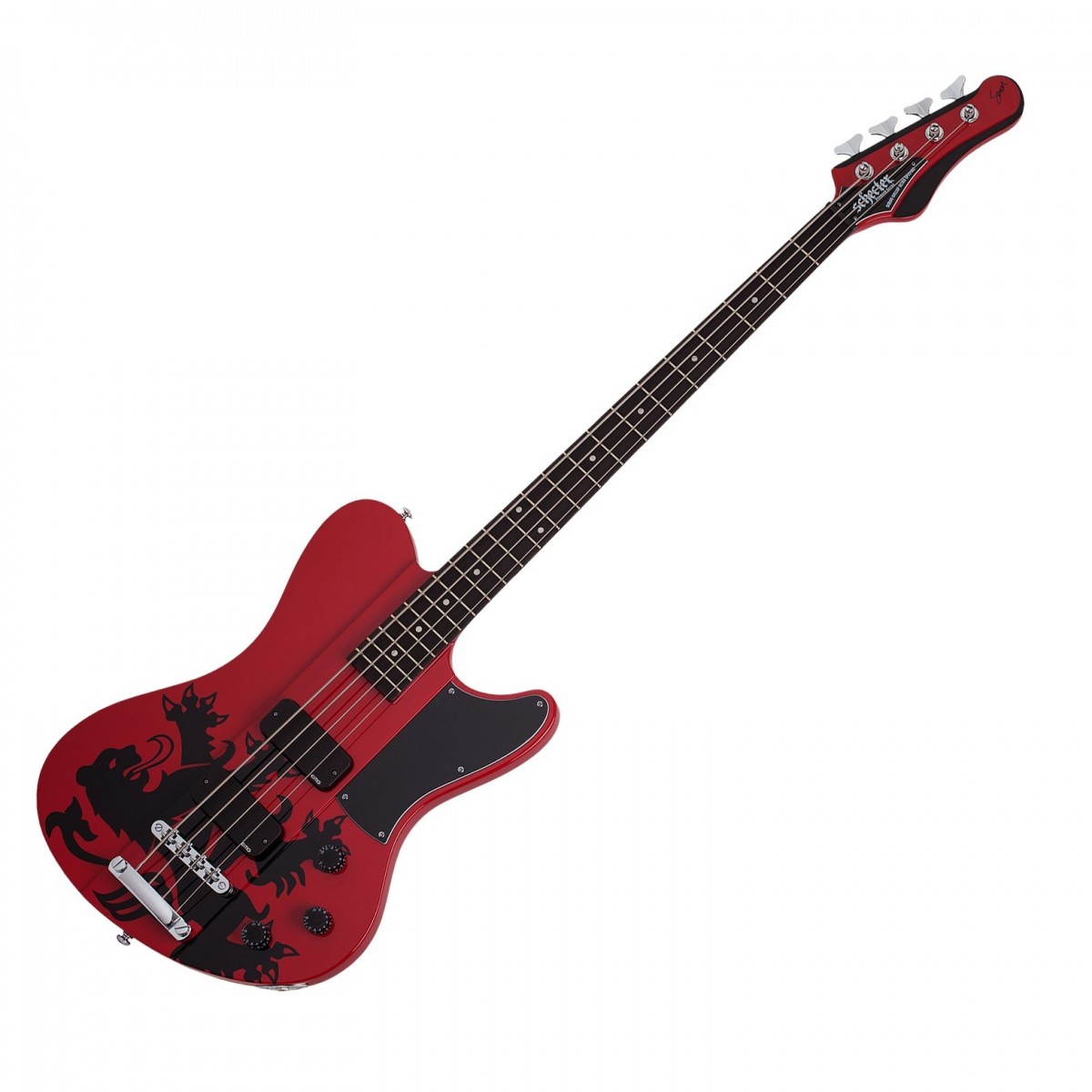 Schecter Simon Gallup Ultra Bass Red Black - Image 2