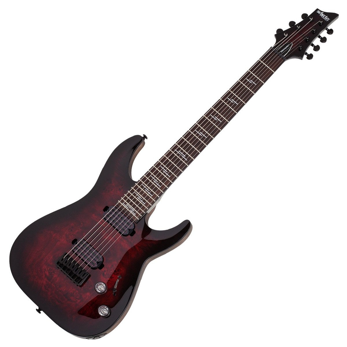 Schecter Omen Elite-7 7 String Black Cherry Burst - Image 2