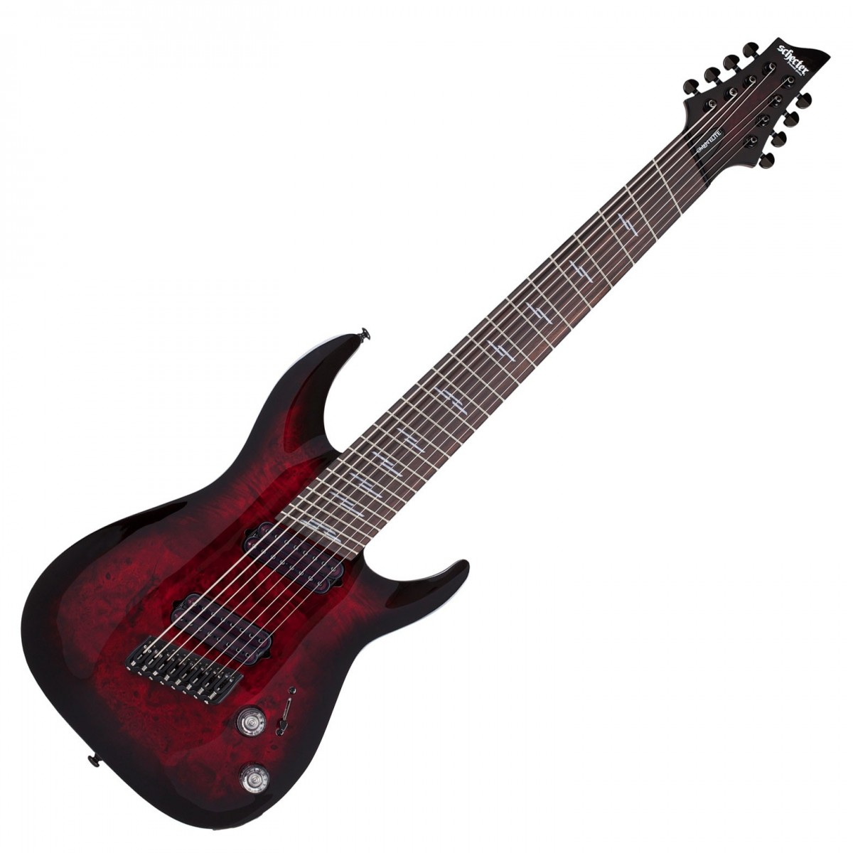 Schecter Omen Elite-8 MS Black Cherry Burst - Image 2