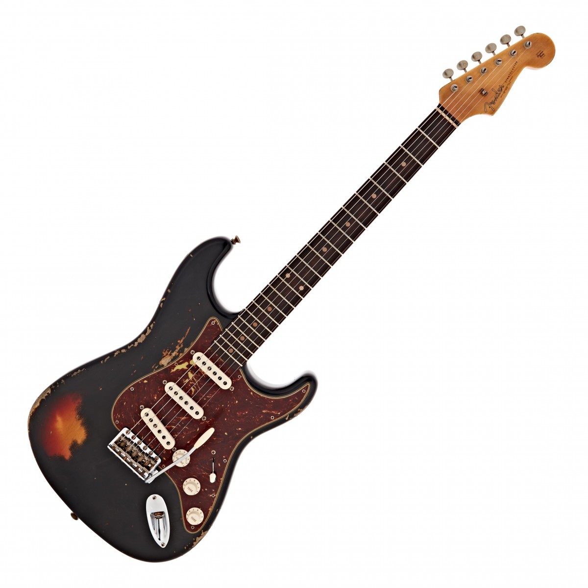 Fender Custom Shop 62 Stratocaster Heavy Relic RW Black #R134072 - Image 2
