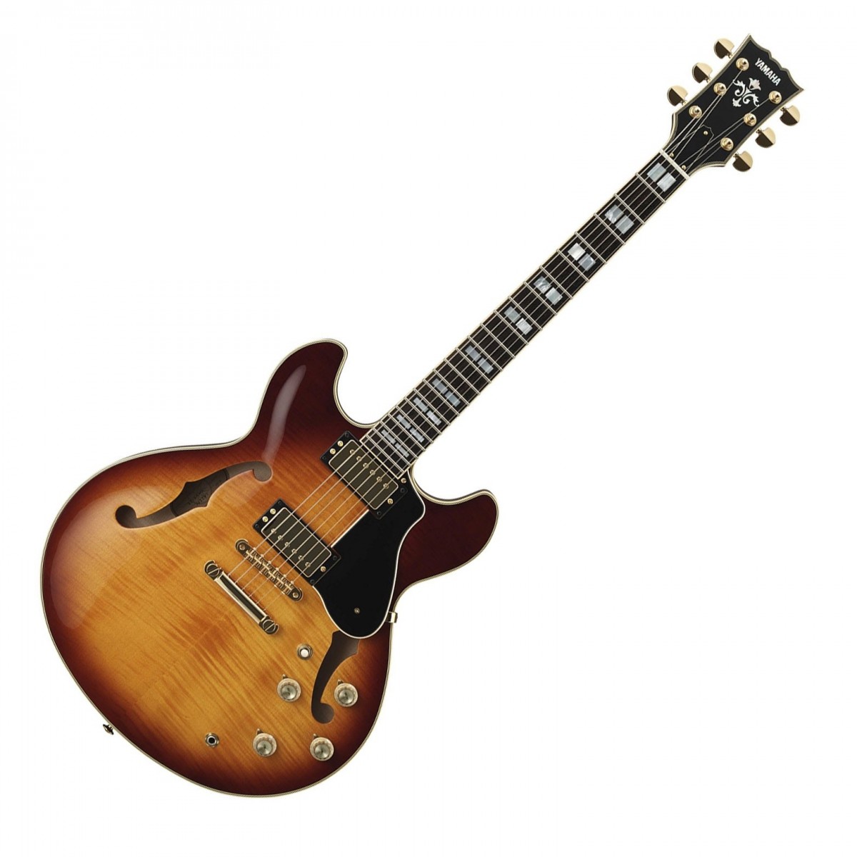 Yamaha SA2200 Semi Acoustic Electric Guitar Violin Sunburst - Image 2