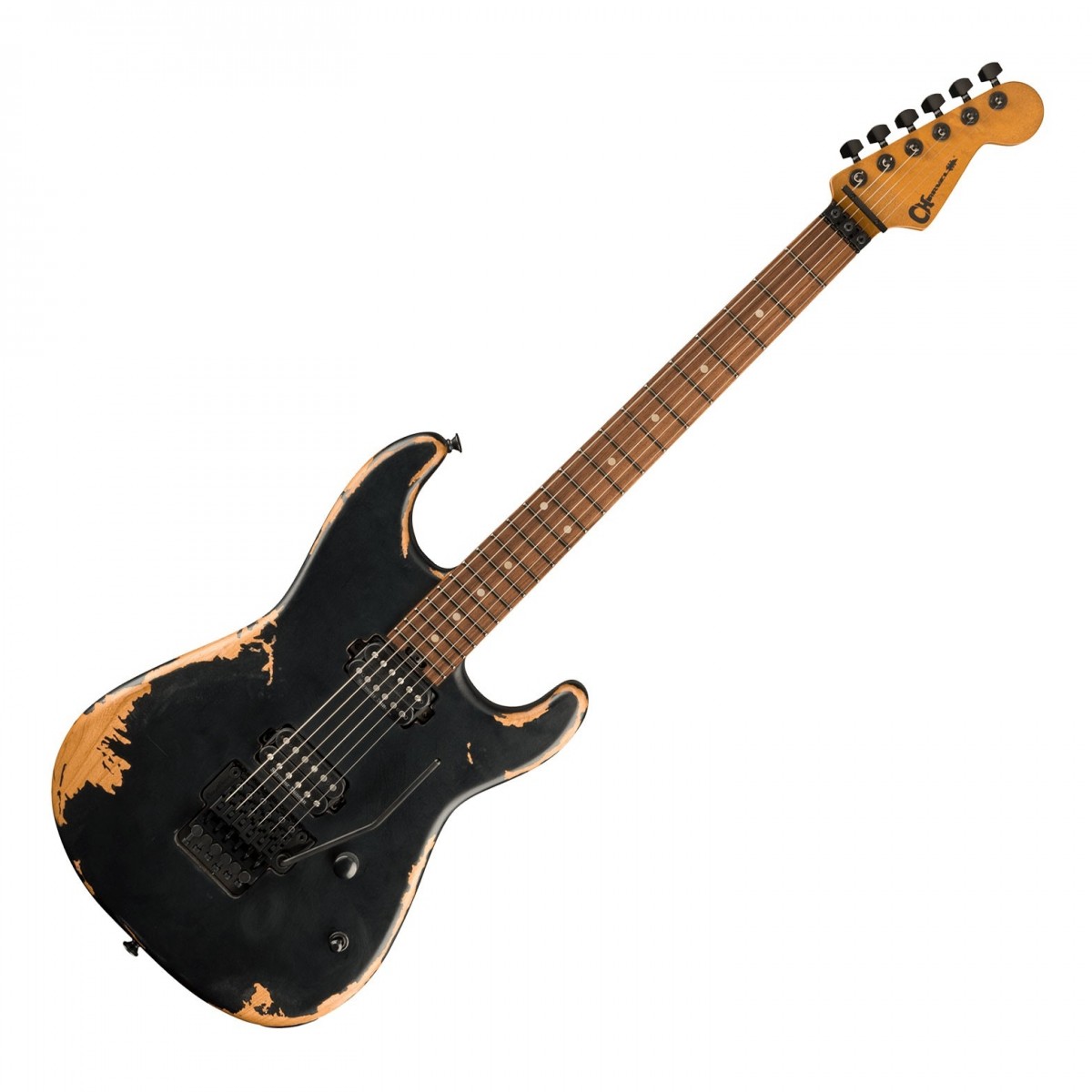Charvel Pro-Mod Relic San Dimas Style 1 HH FR PF Weathered Black - Image 2