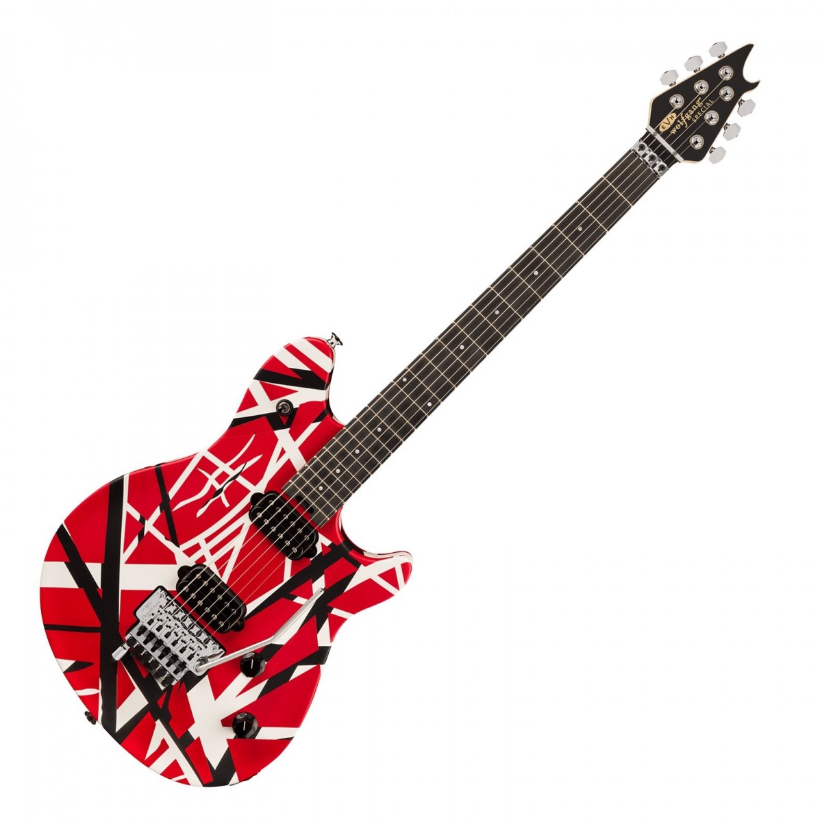 EVH Wolfgang Special Striped Series Red Black and White - Image 2
