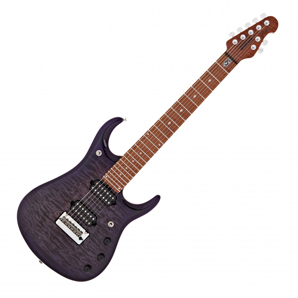 Music Man JP15 Quilt Top 7 String Purple Nebula - Image 2