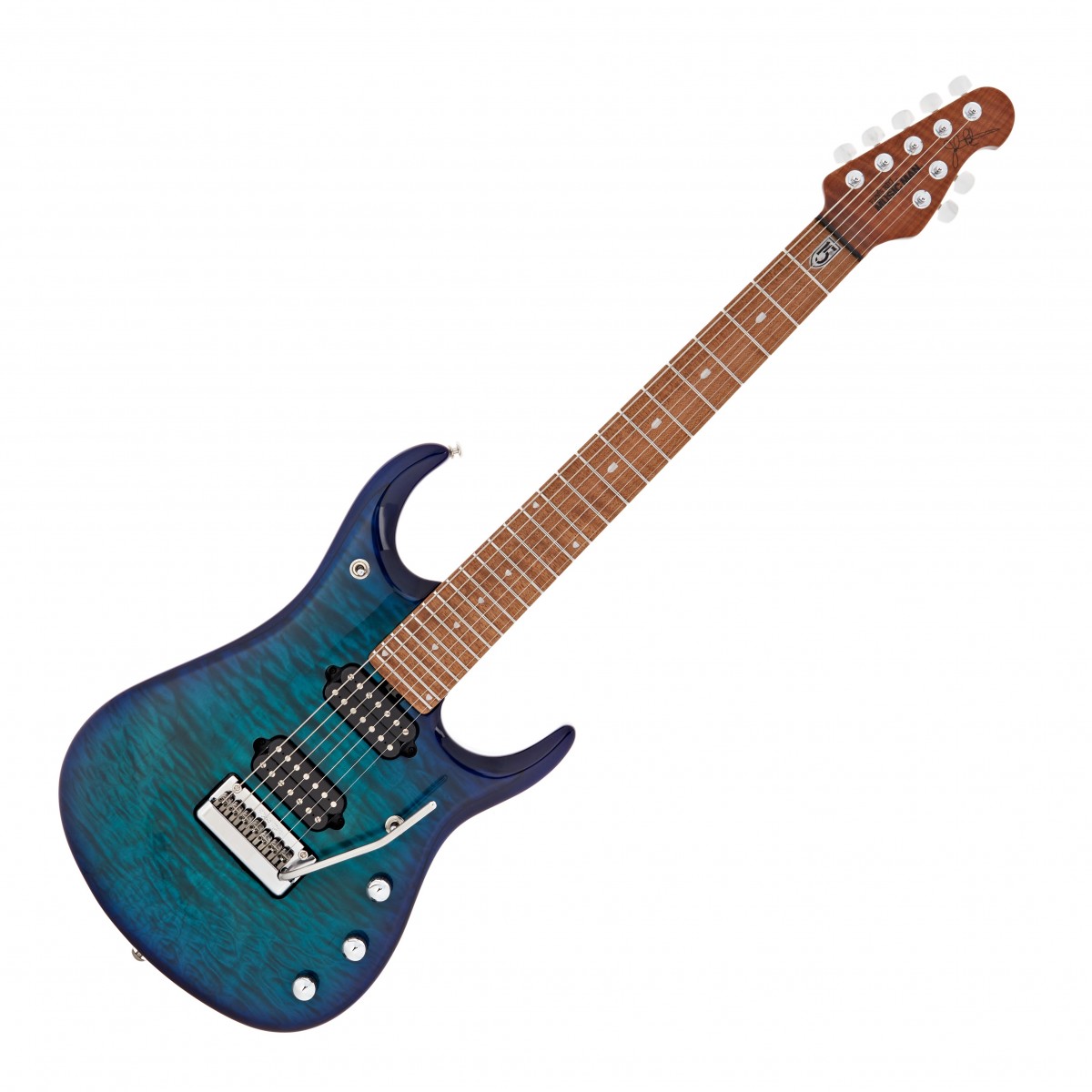 Music Man JP15 Quilt Top 7 String Cerulean Paradise - Image 2