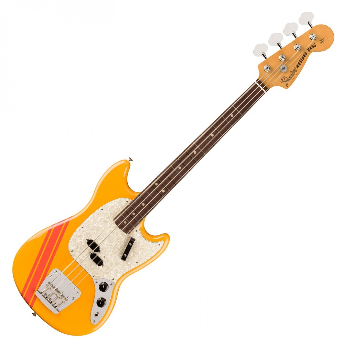 Fender Vintera II 70s Mustang Bass RW Competition Orange - Image 2