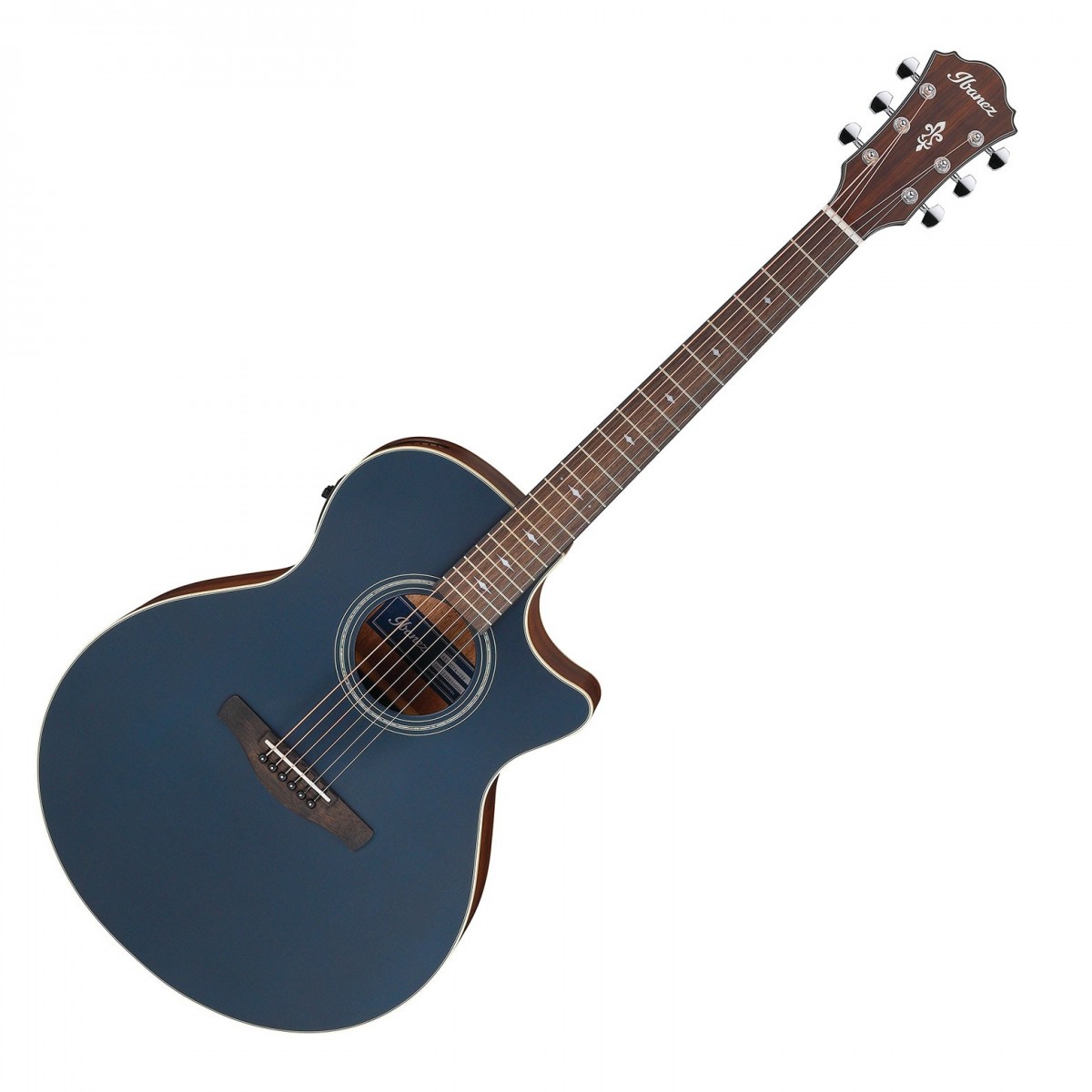Ibanez AE100 Dark Tide Blue Flat - Image 2