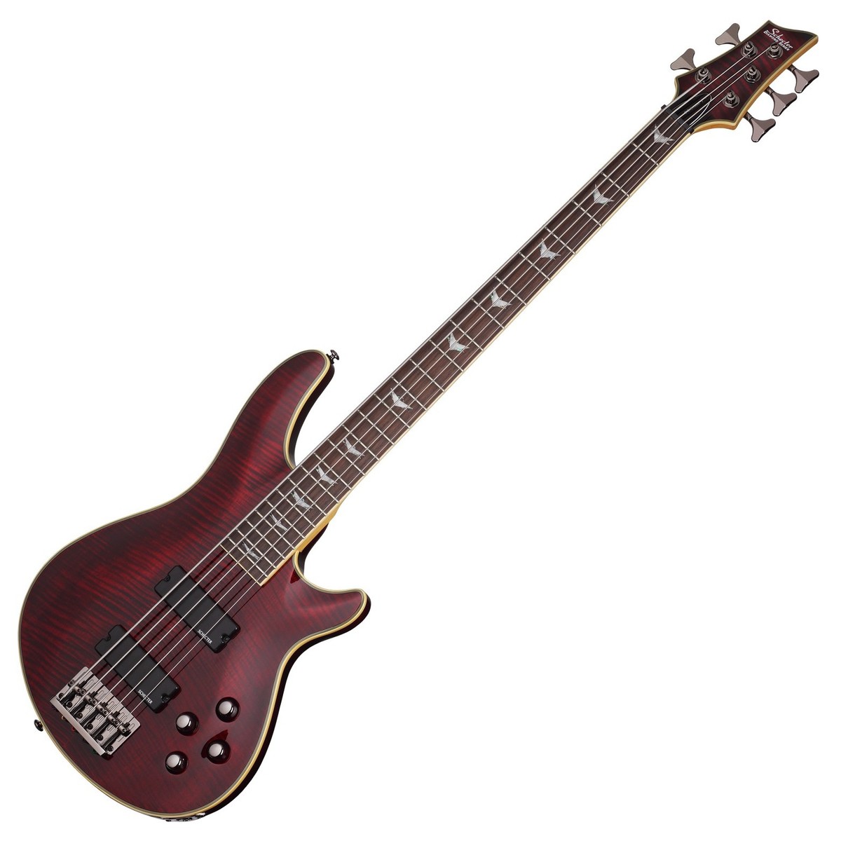 Schecter Omen Extreme-5 Bass Guitar Black Cherry - Image 2