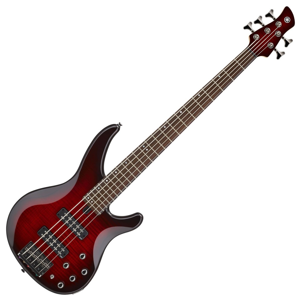 Yamaha TRBX605FM 5-String Bass Dark Red Burst - Image 2