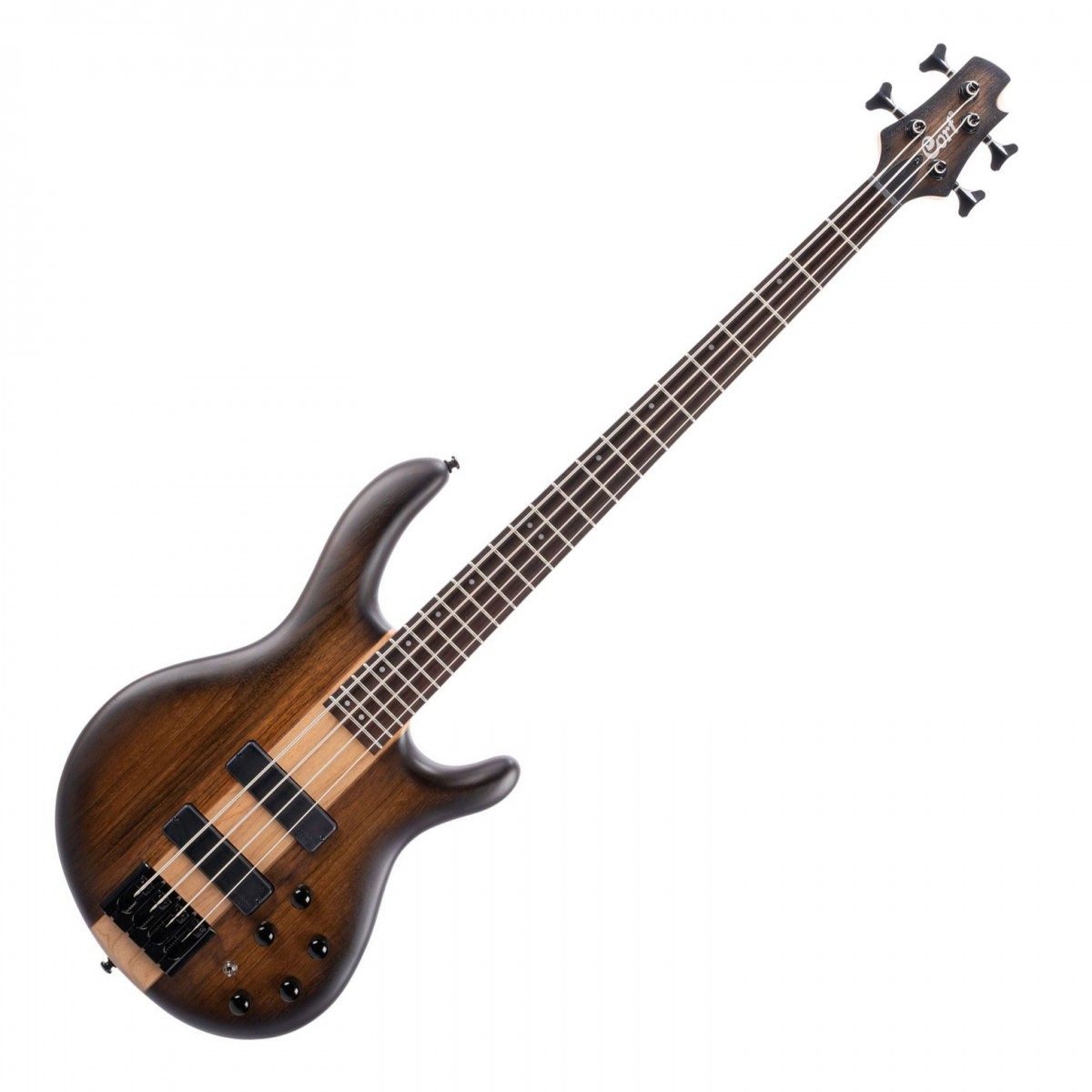 Cort C4 Plus OVMH 4-String Bass Antique Brown Burst - Image 2