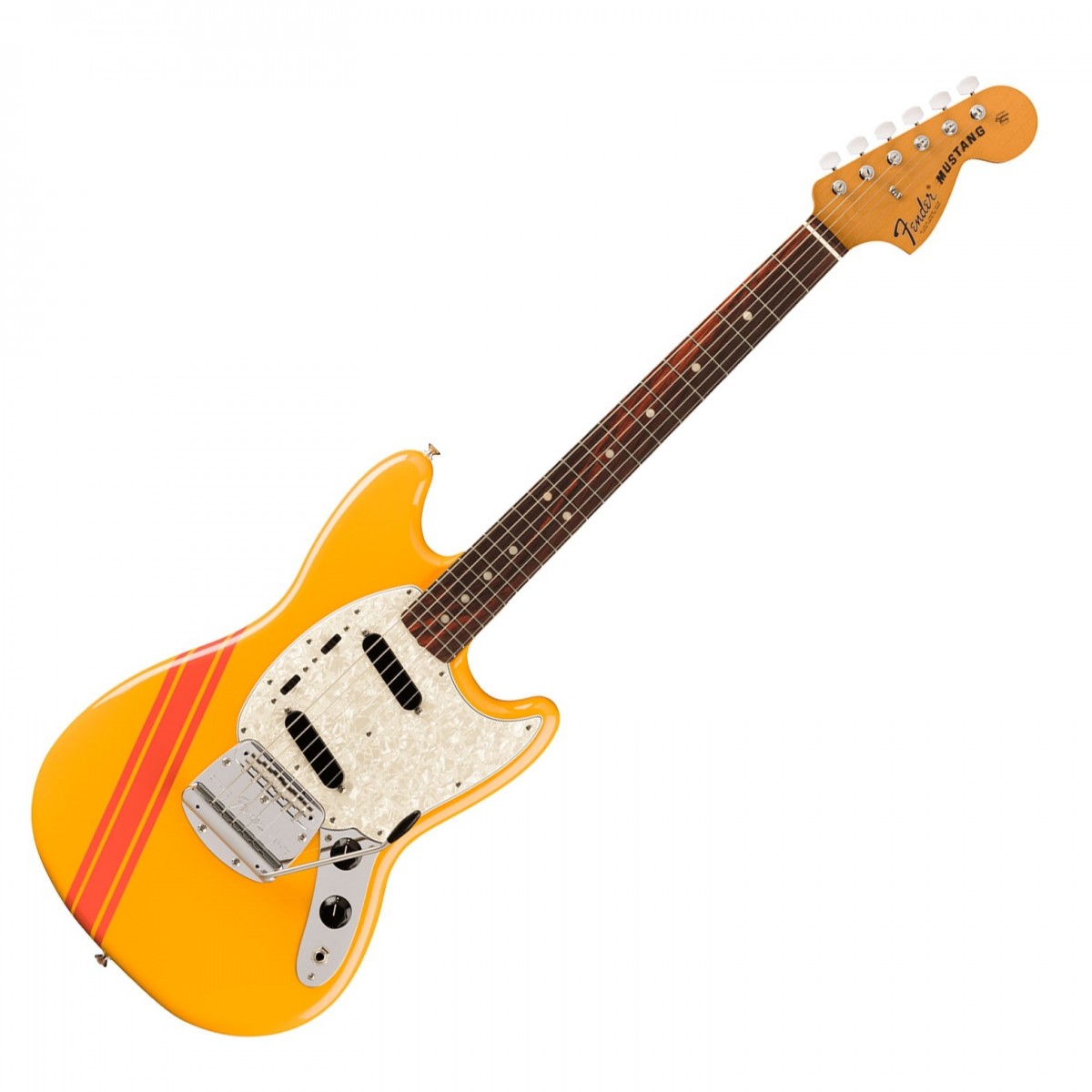 Fender Vintera II 70s Mustang RW Competition Orange - Image 2