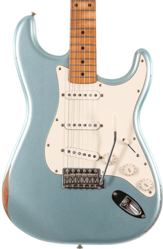 Fender Road Worn Vintera Strat Mischief Maker MN in Firemist Silver with Tort Guard and US Pickups - Image 1