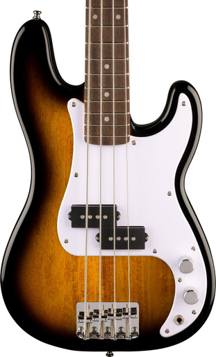 Squier Mini Precision Bass Guitar in 2-Colour Sunburst