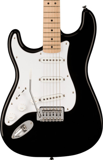 Squier Sonic Stratocaster Left Handed Electric Guitar in Black - Image 1