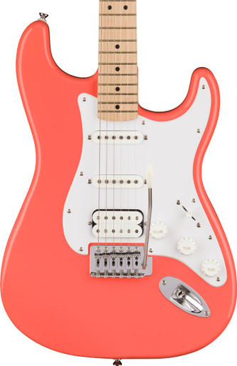 Squier Sonic Stratocaster HSS Electric Guitar in Tahitian Coral - Image 1