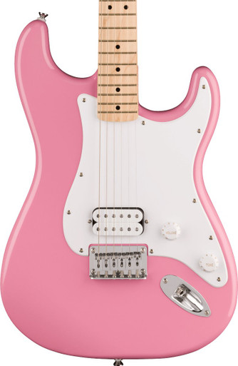 Squier Sonic Stratocaster HT H Electric Guitar in Flash Pink - Image 1