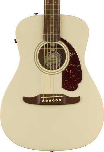Fender Malibu Player Electro Acoustic Guitar in Olympic White - Image 1