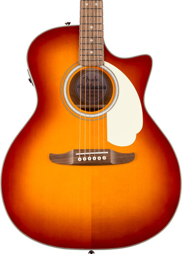 Fender California Deluxe Newporter Electro Acoustic Guitar in Sienna Sunburst