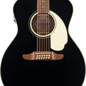 Fender California Deluxe Villager 12-String Electro Acoustic Guitar in Black