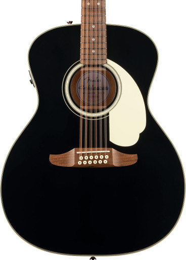 Fender California Deluxe Villager 12-String Electro Acoustic Guitar in Black