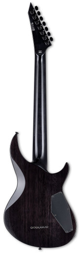 ESP LTD Deluxe H3-1007 7 String Baritone Left Handed Electric Guitar in See Through Black Sunburst - Image 2