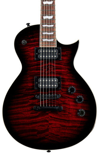 ESP LTD EC-256 Eclipse Quilted Maple Electric Guitar in See Thru Black Cherry - Image 1