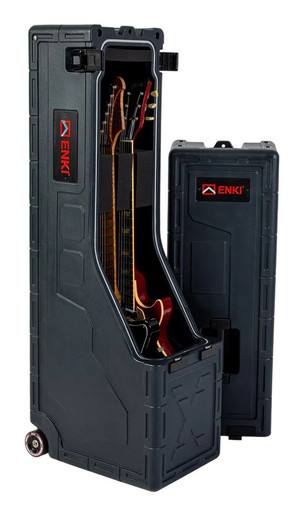 ENKI X-2 Electric Guitar Case for 2 Electric Guitars in Black