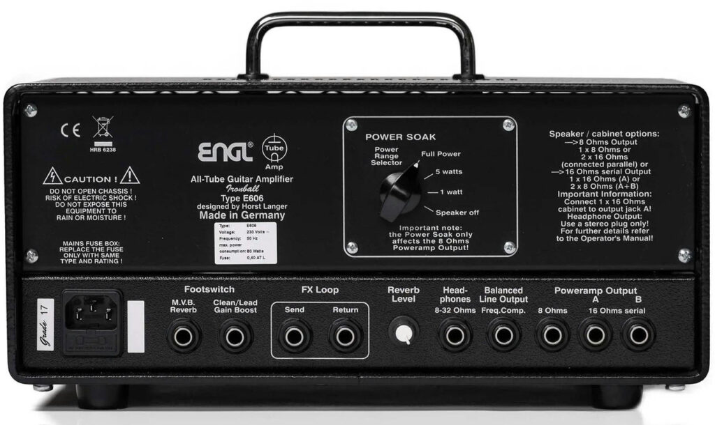 ENGL Amps Ironball E606 Amp Head 20w with Reverb and Power Soak