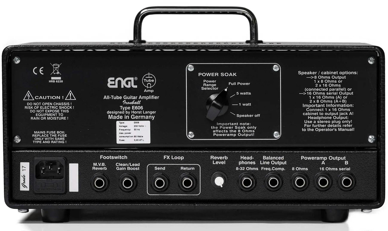 ENGL Amps Ironball E606 Amp Head 20w with Reverb and Power Soak