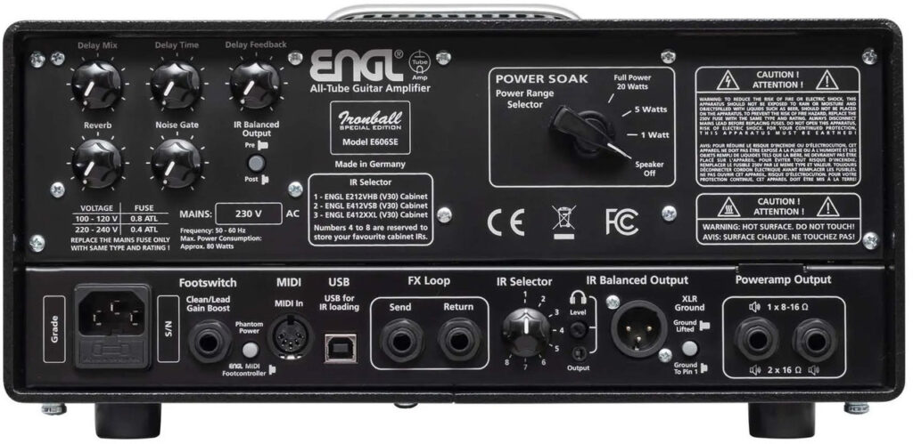 ENGL Amps Ironball Special Edition E606SE Amp Head 20W with Reverb Power Soak and MIDI