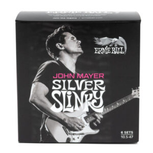 Ernie Ball John Mayer Silver Slinky Electric Guitar Strings 10.5-47 6 pack