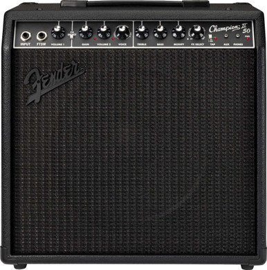 Fender Champion II 50 Blackout 50-Watt 1x12 Modelling Guitar Combo Amplifier