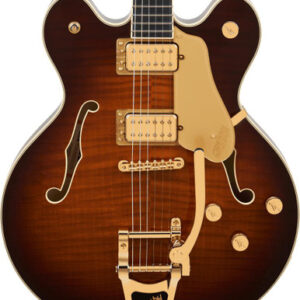 Gretsch Broadkaster LX Figured Semi-Hollow Electric Guitar with Bigsby in Havana Burst