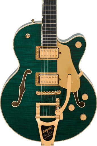 Gretsch Broadkaster Jr LX Figured Semi-Hollow Electric Guitar with Bigsby in Tropic Aura