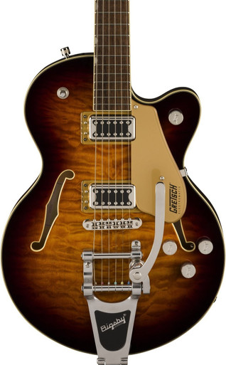 Gretsch G5655T QM Electromatic Center Block Jr. Single Cut Semi-Hollow Electric Guitar in Sweet Tea - Image 1