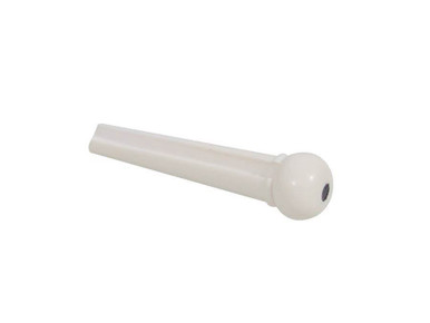 Acoustic Guitar Bridge Pins 12-Pack in White With Black Dot