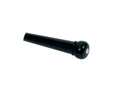 Acoustic Guitar Bridge Pins 12-Pack in Black With White Dot