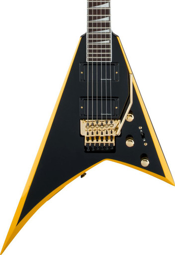 Jackson X Series Rhoads RRX24 Electric Guitar in Black With Yellow Bevels