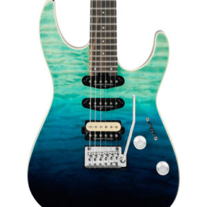 Charvel Pro-Mod Plus Dinky DK24 HSS 2PT EB QM Electric Guitar in Blue Curacao