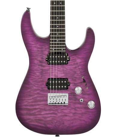 Charvel Pro-Mod Plus DK24 HH HT EB QM Electric Guitar in Violet Radiance