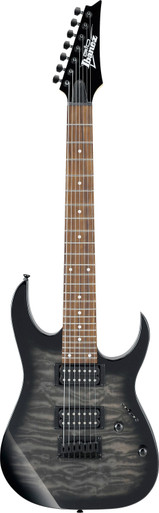 Ibanez GRG7221QA-TKS 7-String Electric Guitar In Transparent Black Sunburst - Image 2